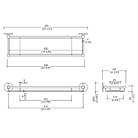 Devon&Devon Cavendish Полочка стеклянная, цвет хром WM10CR