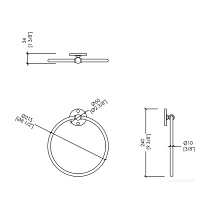 Devon&Devon Cavendish Полотенцедержатель кольцо, цвет хром WM07CR