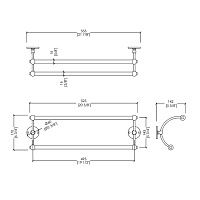 Devon&Devon Cavendish Полотенцедержатель двойной, цвет золото WM09