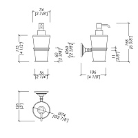 Devon&Devon Chelsea Дозатор для жидкого мыла, подвесной, стеклянная колба, цвет: хром DD230CR
