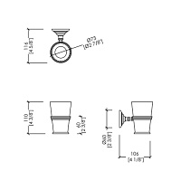 Devon&Devon Chelsea Стакан подвесной, цвет золото DD213IN