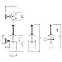Devon&Devon Diamond Ершик подвесной, цвет светлое золото WHD520OTBI
