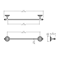 Devon&Devon Diamond Полотенцедержатель 61,5 см, цвет светлое золото WHD508OT