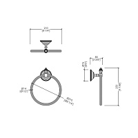 Devon&Devon Diamond Полотенцедержатель кольцо, цвет бронза WHD507BR