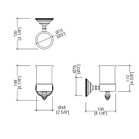 Devon&Devon Diamond Стакан подвесной, керамический, цвет: никель блестящий WHD503NKBI