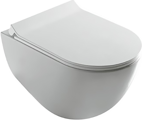 Galassia Dream Чаша подвесного унитаза 36х56 см, безободковый, каскадный смыв, цвет: белый глянцевый 7317