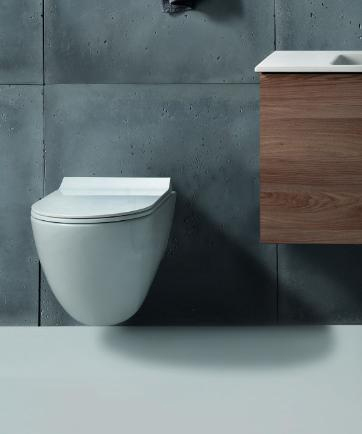 Galassia Dream Чаша подвесного унитаза 36х56 см, безободковый, каскадный смыв, цвет: белый глянцевый 7317