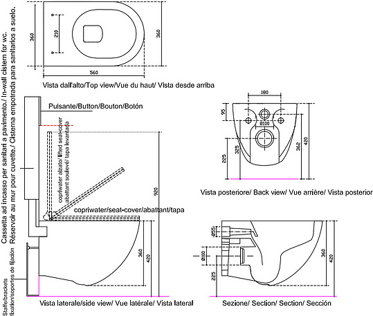 Galassia Dream Чаша подвесного унитаза 36х56 см, безободковый, каскадный смыв, цвет: белый глянцевый 7317