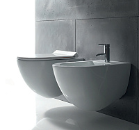 Galassia Dream Чаша подвесного унитаза 36х56 см, безободковый, каскадный смыв, цвет: белый глянцевый 7317