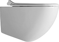 Galassia Dream Чаша подвесного унитаза 36х56 см, безободковый, каскадный смыв, цвет: белый глянцевый 7317