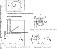 Galassia Dream Чаша подвесного унитаза 36х56 см, безободковый, каскадный смыв, цвет: белый глянцевый 7317