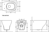 Galassia Eden Чаша подвесного унитаза 36х53 см, каскадный смыв, цвет: белый глянцевый 7212