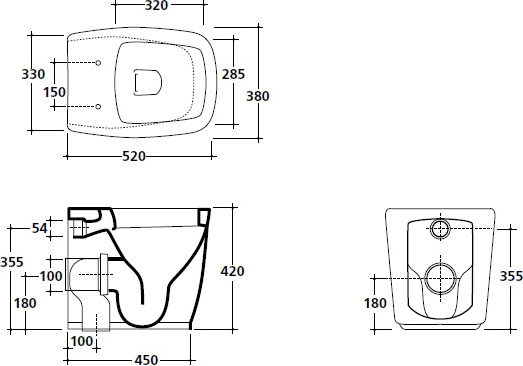 Galassia Sa02 Чаша напольного унитаза 38х52 см, воронка-водоворот, цвет: белый глянцевый 8961