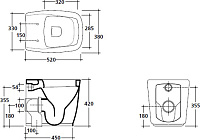 Galassia Sa02 Чаша напольного унитаза 38х52 см, воронка-водоворот, цвет: белый глянцевый 8961