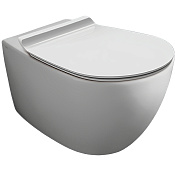 Simas Vignoni Унитаз подвесной безобод. "Rimless" 36,5х56 см, без крышки-сиденья, цвет: белый глянц. VI18bi