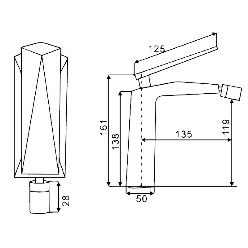 Boheme Venturo Смеситель для биде, без донного клапана, цвет: gold 386