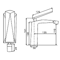Boheme Venturo Смеситель для биде, без донного клапана, цвет: gold 386