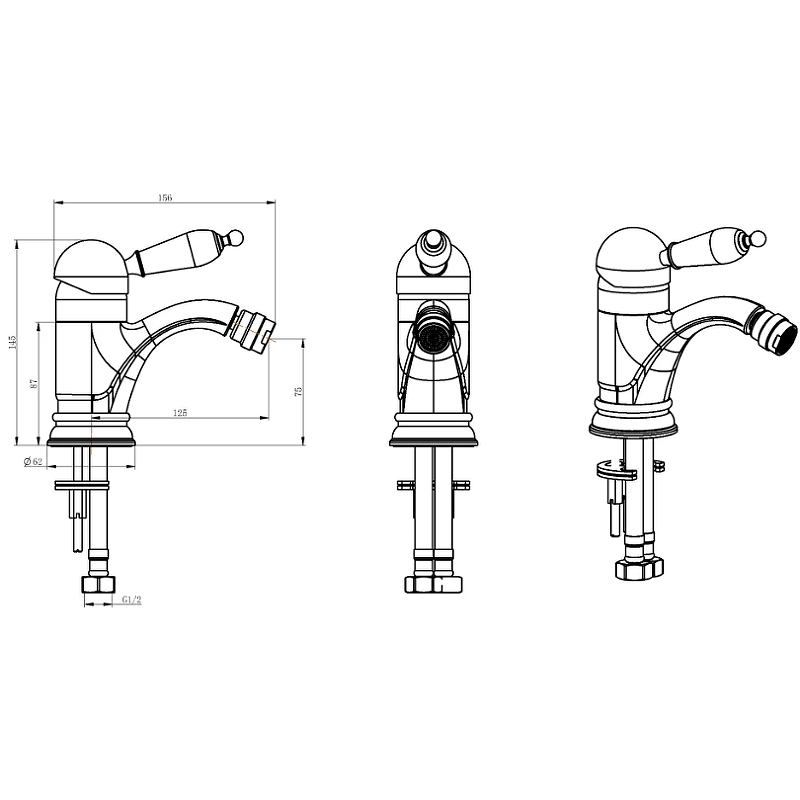 Boheme Medici Ripresa Смеситель для биде, без донного клапана, цвет: bronze 306