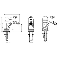Boheme Medici Ripresa Смеситель для биде, без донного клапана, цвет: bronze 306
