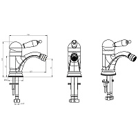 Boheme Brillante Ripresa Смеситель для биде, без донного клапана, цвет: chrome 346