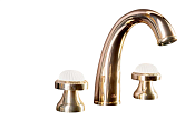 Boheme Satine Смеситель для раковины на 3 отверстия, длина излива 13,8 см, без дк, цвет: gold 297-ST