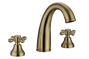 Boheme Medici Presente Смеситель для раковины на 3 отверстия, излив 13,8 см, без дк, цвет: bronze 317