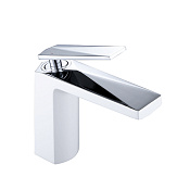 Boheme Venturo Смеситель для раковины без донного клапана, длина излива 14,1 см, цвет: white 371-w