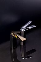 Boheme Venturo Смеситель для раковины без донного клапана, длина излива 14,1 см, цвет: gold 381