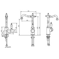 Boheme Tradizionale Chromo Смеситель для раковины высота излива 22 см, без д/к, цвет: chrome 262
