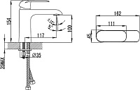 Iddis Calipso Смеситель для раковины, цвет: хром CALSB00i01