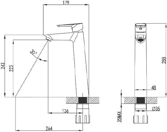 Iddis Cloud Смеситель для раковины, на столешницу, цвет: хром CLOSB01i01