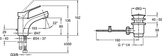 Смеситель Jacob Delafon Brive  для раковины E75760-CP