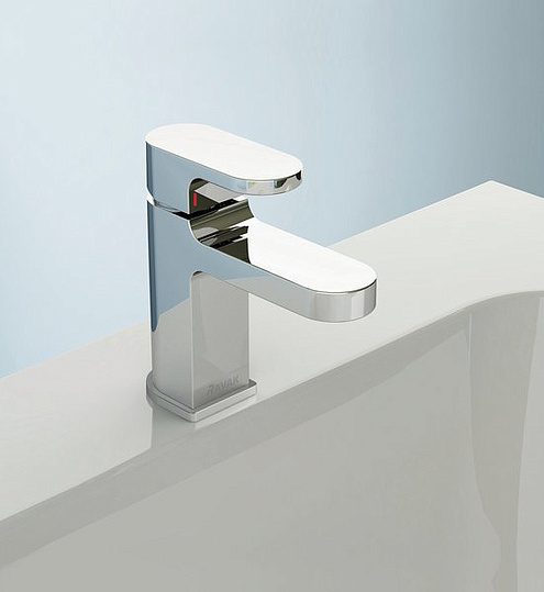 Ravak Chrome Смеситель для раковины, с донным клапаном, длина излива 10,1 см, цвет: хром X070053