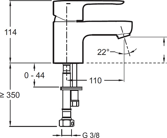 Смеситель Jacob Delafon July  для раковины E16027-4ND-CP