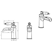 Boheme Vogue Смеситель для раковины без донного клапана, длина излива 11 см, каскад, цвет: chrome 221