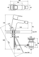 Ravak 10° Смеситель для биде с донным клапаном, цвет: хром X070067