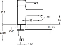 Смеситель Jacob Delafon Cuff  для раковины E98297-CP