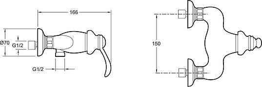 Смеситель Jacob Delafon Fairfax  для душа E71095-CP