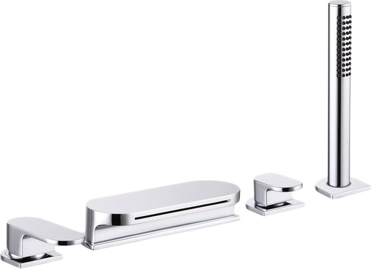 Ravak Chrome Смеситель на борт ванны, с ручным душем, цвет: хром X070073