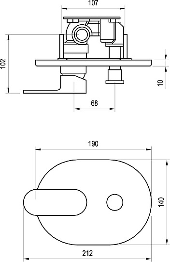 Ravak Chrome Смеситель для душа встраиваемый, без внутренней части, цвет: хром X070056