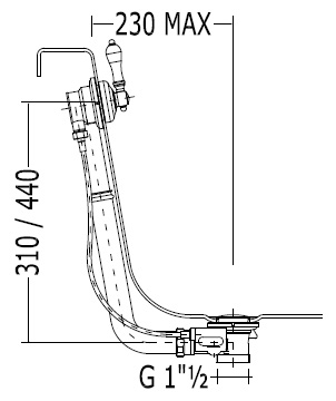 Слив-перелив Devon&Devon SFD74