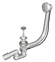 Ravak Слив-перелив для ванны Click-Clack, цвет: хром X01305