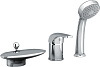 Ravak Смеситель на борт ванны, с ручным душем, цвет: хром X07P003