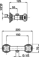 Cezares Olimp Смеситель для душа OLIMP-DS-02-O