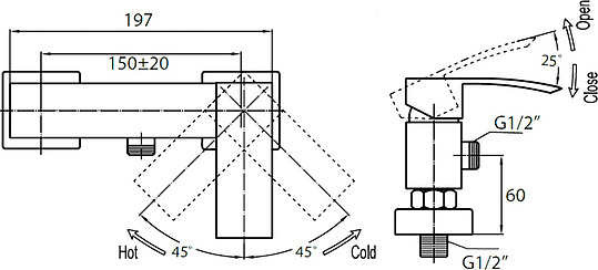 Cezares Quattro Смеситель для душа QUATTRO-C-D-01