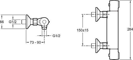 Термостат Jacob Delafon July  для душа E8455-CP