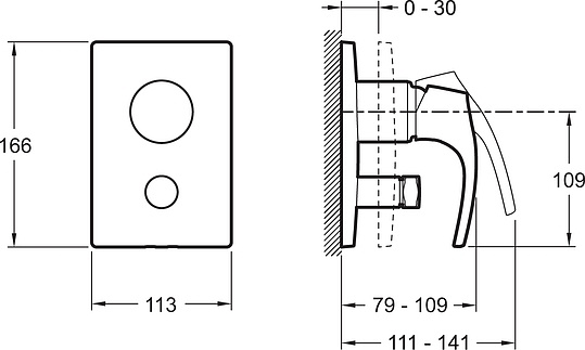 Смеситель Jacob Delafon Symbol  для ванны с душем E98724-CP