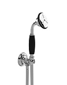 Devon&Devon Black Morris Душевой гарнитур: ручной душ, душевой шланг, шланговое подсоед., цвет хром UTCI220CRBL