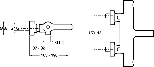 Термостат Jacob Delafon Singulier  для ванны с душем E10870-CP