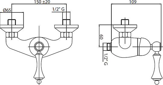 Cezares Margot Смеситель для душа MARGOT-DM-02-M